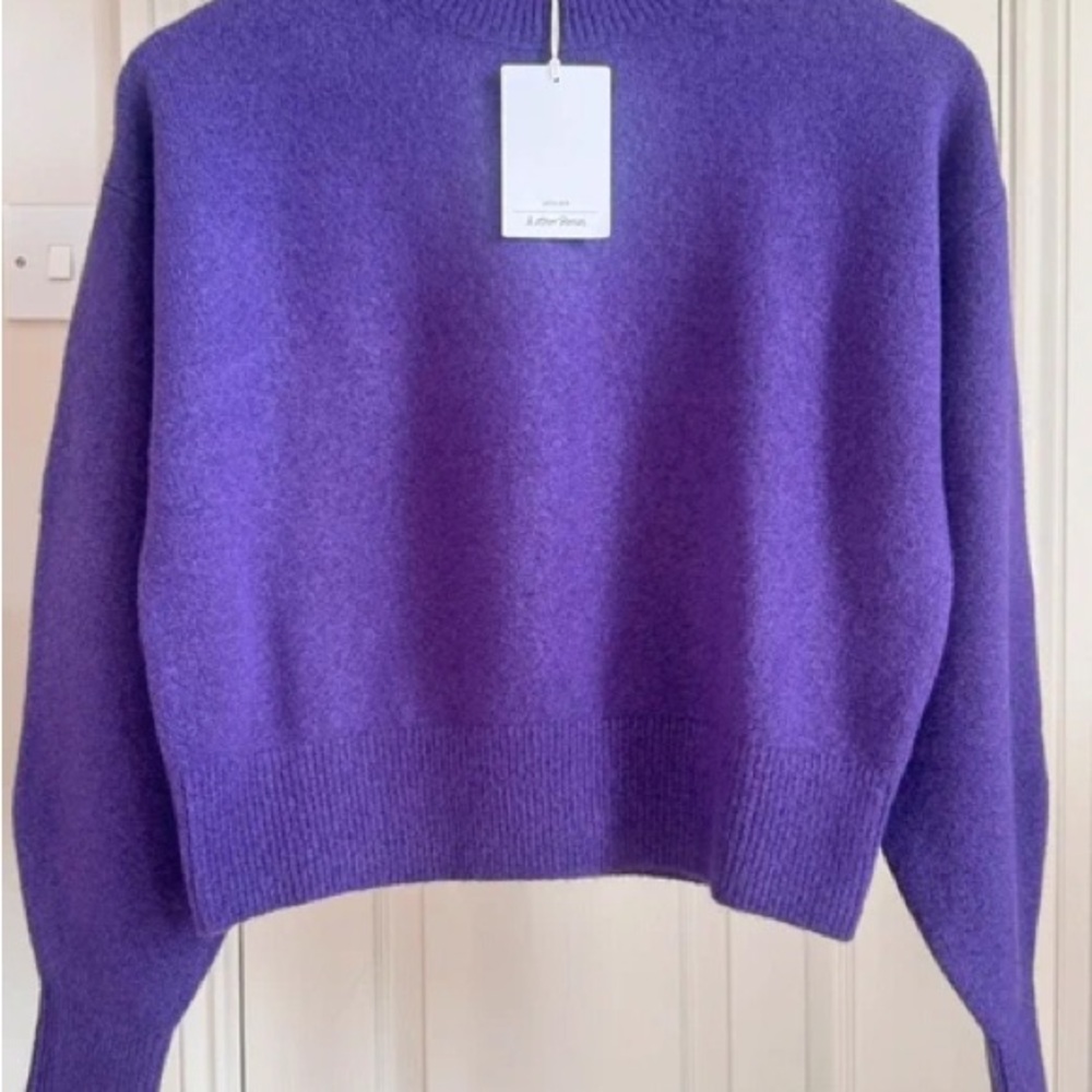 Elegant Purple Crew Neck Sweater